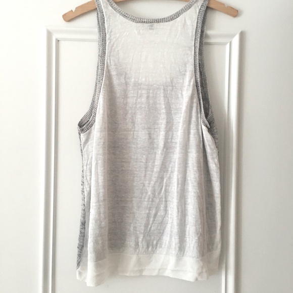 Theory grey knit sweater tank top L - Picture 2 of 6